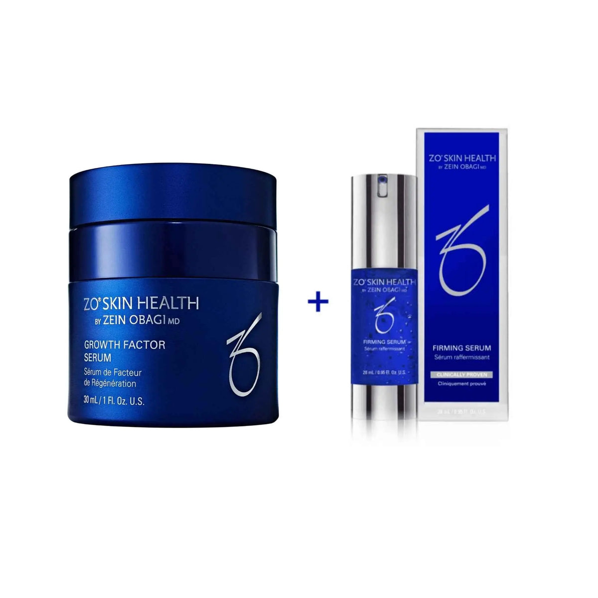 ZO Growth Factor Serum 30 ml med Firming Serum i rejsestørrelse 28 ml som gave